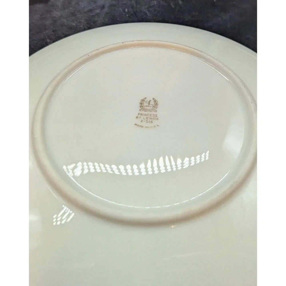 Set/2 Vintage Lenox Princess Salad Dessert Plate 7.75